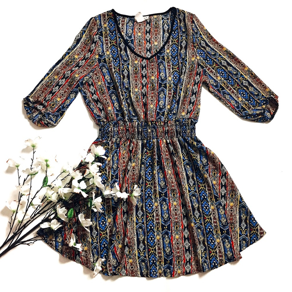 R2D Multicolor Lightweight Blouson Dress
